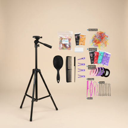 Hairdressing Doll Mannequin Head With Long Synthetic Fiber Hair 70Cm For Hairstyles Colorful Brading Dummy Doll Training Head - gallery 3