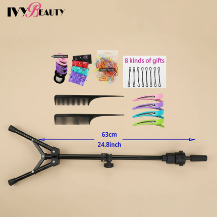 Professional Head Dolls For Hairdresser Educational Hairdressing Mannequin Training Head With Wig Stand Tipod For Wig Hair Style - gallery 3