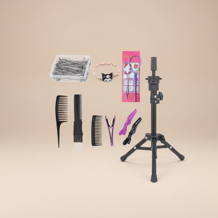 Afro Mannequin Heads With 100% Real Hair With Adjustable Tripod Hairdressing Dolls Training Head For Practice Styling Braiding - gallery 3