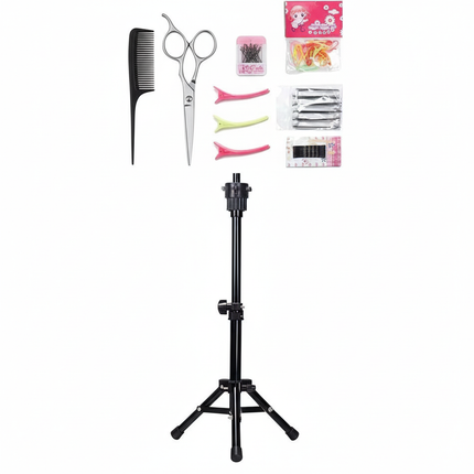 Long Synthetic Fiber Hair Mannequin Head With Free Clamp Stand Hairdresser Training Manikin Cosmetology Doll Head For DIY Braid - gallery 3