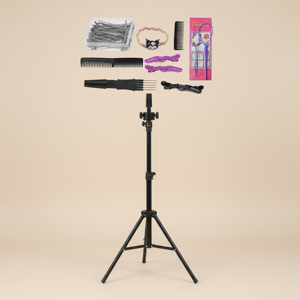 New Female Mannequin Training Doll Head With 70% Real Hair For Hairsyles Hairdressing Cosmetology Dolls Head With Stand Tripod - gallery 3